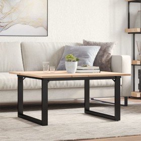 Mesa de centro marco O madera maciza pino y acero 80x80x45 cm en Mesas de comedor | Comprar online en Foru.es