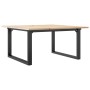 Mesa de centro marco O madera maciza pino y acero 80x80x45 cm en Mesas de comedor | Comprar online en Foru.es