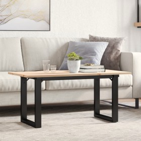 Mesa de centro marco O madera maciza pino y acero 90x40x35 cm en Mesas de comedor | Comprar online en Foru.es