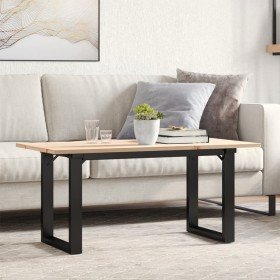 Mesa de centro marco O madera maciza pino y acero 90x40x35 cm en Mesas de comedor | Comprar online en Foru.es