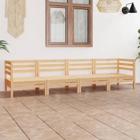 Juego de muebles de jardín 4 piezas madera maciza de pino de vidaXL, Conjuntos de jardín - Ref: Foro24-3082502, Precio: 177,6...