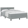 Cama tipo Box Spring con colchón Gris Claro 140x190 cm Tela | Foro24.es | Tu tienda online para hogar, jardín y más Foro24.es