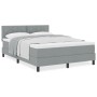 Cama tipo Box Spring con colchón Gris Claro 140x190 cm Tela | Foro24.es | Tu tienda online para hogar, jardín y más Foro24.es
