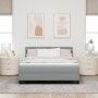 Cama tipo Box Spring con colchón Gris Claro 140x190 cm Tela | Foro24.es | Tu tienda online para hogar, jardín y más Foro24.es