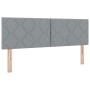 Cama tipo Box Spring con colchón Gris Claro 140x190 cm Tela | Foro24.es | Tu tienda online para hogar, jardín y más Foro24.es