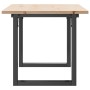 Mesa de centro marco O madera maciza pino y acero 90x40x35 cm en Mesas de comedor | Comprar online en Foru.es