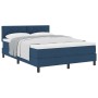 Cama con Base de Muelles con colchón azul 140 x 190 cm tela | Foro24.es | Tu tienda online para hogar, jardín y más Foro24.es