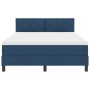 Cama con Base de Muelles con colchón azul 140 x 190 cm tela | Foro24.es | Tu tienda online para hogar, jardín y más Foro24.es