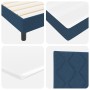 Cama con Base de Muelles con colchón azul 140 x 190 cm tela | Foro24.es | Tu tienda online para hogar, jardín y más Foro24.es