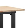 Mesa de centro marco O madera maciza pino y acero 90x40x35 cm en Mesas de comedor | Comprar online en Foru.es