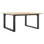 Mesa de centro marco O madera maciza pino y acero 90x90x45 cm en Mesas de comedor | Comprar online en Foru.es