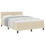Cama Box Spring con colchón crema 160x200 cm de tela | Foro24.es | Tu tienda online para hogar, jardín y más Foro24.es