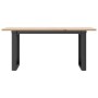 Mesa de centro marco O madera maciza pino y acero 100x50x45 cm en Mesas de comedor | Comprar online en Foru.es