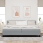Cama Box Spring con Colchón Gris Claro 200x200 cm Tela | Foro24.es | Tu tienda online para hogar, jardín y más Foro24.es
