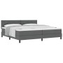 Cama Box Spring con Colchón Gris Oscuro 200x200 cm Tela | Foro24.es | Tu tienda online para hogar, jardín y más Foro24.es