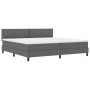Cama Box Spring con Colchón Gris Oscuro 200x200 cm Tela | Foro24.es | Tu tienda online para hogar, jardín y más Foro24.es