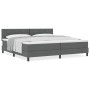 Cama Box Spring con Colchón Gris Oscuro 200x200 cm Tela | Foro24.es | Tu tienda online para hogar, jardín y más Foro24.es
