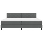 Cama Box Spring con Colchón Gris Oscuro 200x200 cm Tela | Foro24.es | Tu tienda online para hogar, jardín y más Foro24.es