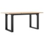 Mesa de centro marco O madera maciza pino y acero 100x50x45 cm en Mesas de comedor | Comprar online en Foru.es