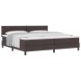 Cama con base tipo box spring y colchón Marrón Oscuro 200x200 cm Tela de , Camas y somieres - Ref: Foro24-3338793, Precio: 59...