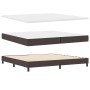 Cama con base tipo box spring y colchón Marrón Oscuro 200x200 cm Tela de , Camas y somieres - Ref: Foro24-3338793, Precio: 59...