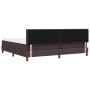 Cama con base tipo box spring y colchón Marrón Oscuro 200x200 cm Tela de , Camas y somieres - Ref: Foro24-3338793, Precio: 59...