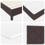 Cama con base tipo box spring y colchón Marrón Oscuro 200x200 cm Tela de , Camas y somieres - Ref: Foro24-3338793, Precio: 59...