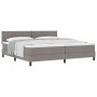 Cama con Box Spring y Colchón Taupe 200x200 cm Tela | Foro24.es | Tu tienda online para hogar, jardín y más Foro24.es