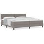 Cama con Box Spring y Colchón Taupe 200x200 cm Tela | Foro24.es | Tu tienda online para hogar, jardín y más Foro24.es