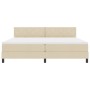 Cama Box Spring con colchón Crema 200x200 cm Tela | Foro24.es | Tu tienda online para hogar, jardín y más Foro24.es