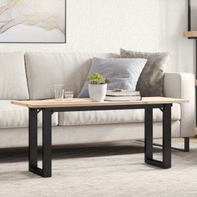 Mesa de centro marco O madera maciza pino y acero 110x40x45 cm en Mesas de comedor | Comprar online en Foru.es