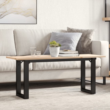 Mesa de centro marco O madera maciza pino y acero 110x40x45 cm en Mesas de comedor | Comprar online en Foru.es