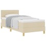 Cama con Base con Colchón Crema 80x200 cm Tela | Foro24.es | Tu tienda online para hogar, jardín y más Foro24.es