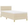 Cama con Base con Colchón Crema 80x200 cm Tela | Foro24.es | Tu tienda online para hogar, jardín y más Foro24.es