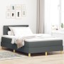 Cama con Somier con Colchón Gris Oscuro 120x190 cm Tela de , Camas y somieres - Ref: Foro24-3338826, Precio: 403,26 €, Descue...