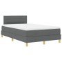 Cama con Somier con Colchón Gris Oscuro 120x190 cm Tela de , Camas y somieres - Ref: Foro24-3338826, Precio: 403,26 €, Descue...