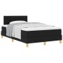 Cama con Resortes con Colchón Negro 120x190 cm Tela de , Camas y somieres - Ref: Foro24-3338827, Precio: 394,73 €, Descuento:...