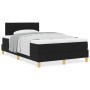 Cama con Resortes con Colchón Negro 120x190 cm Tela de , Camas y somieres - Ref: Foro24-3338827, Precio: 394,73 €, Descuento:...