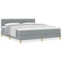 Cama con Base de Resortes y Colchón Gris Claro 180x200 cm Tela | Foro24.es | Tu tienda online para hogar, jardín y más Foro24.es