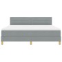 Cama con Base de Resortes y Colchón Gris Claro 180x200 cm Tela | Foro24.es | Tu tienda online para hogar, jardín y más Foro24.es