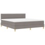 Cama Box Spring con Colchón Taupe 180x200 cm Tela | Foro24.es | Tu tienda online para hogar, jardín y más Foro24.es