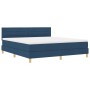 Cama con Base de Resortes y Colchón Azul 180x200 cm Tela | Foro24.es | Tu tienda online para hogar, jardín y más Foro24.es
