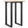 Mesa de comedor marco O madera maciza pino y acero 50x50x75 cm en Mesas de comedor | Comprar online en Foru.es