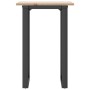 Mesa de comedor marco O madera maciza pino y acero 50x50x75 cm en Mesas de comedor | Comprar online en Foru.es