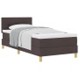 Cama con Base con Colchón Marrón Oscuro 90x190 cm Tela | Foro24.es | Tu tienda online para hogar, jardín y más Foro24.es
