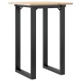 Mesa de comedor marco O madera maciza pino y acero 50x50x75 cm en Mesas de comedor | Comprar online en Foru.es