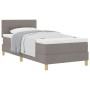 Cama Box Spring con colchón Taupe 90x190 cm Tela de , Camas y somieres - Ref: Foro24-3338885, Precio: 300,13 €, Descuento: %