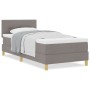 Cama Box Spring con colchón Taupe 90x190 cm Tela de , Camas y somieres - Ref: Foro24-3338885, Precio: 300,13 €, Descuento: %