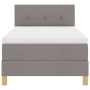Cama Box Spring con colchón Taupe 90x190 cm Tela de , Camas y somieres - Ref: Foro24-3338885, Precio: 300,13 €, Descuento: %