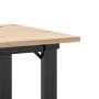 Mesa de comedor marco O madera maciza pino y acero 50x50x75 cm en Mesas de comedor | Comprar online en Foru.es